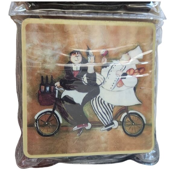 Drink Coasters Wine Design set of 4 Waterproof Non slip sponge backing Dishwashe - Picture 3 of 7